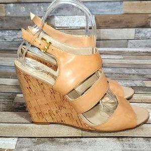 Tan Leather BCBG Paris Wedges